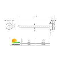 Pozzetto guaina da 1/2" per alloggiamento termometro 30 cm