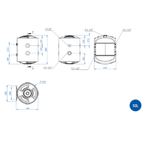 Accumulo per acqua da riscaldamento/refrigerata da 50 litri