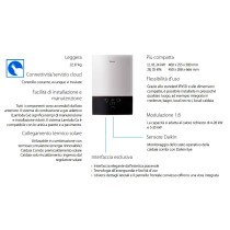 Caldaia a condensazione murale Daikin 28 kW ultracompatta per riscaldamento e produzione ACS