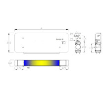 Fan coil GRIMPER ultra piatto per installazione a parete alta potrenza frigorifera 2,45 kW/ potenza calorica 3,30 kW