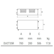 Canalizzato Mono Super DC R32 da 3,5 KW con predisposizione WiFi e unità esterna