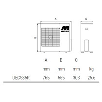 Canalizzato Mono Super DC R32 da 3,5 KW con predisposizione WiFi e unità esterna