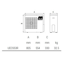 Canalizzato Mono Super DC R32 da 5 KW con predisposizione WiFi e unità esterna