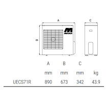 Canalizzato Mono Super DC R32 da 7 kw con predisposizione WiFi e unità esterna