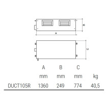 Canalizzato Mono Super DC R32 da 10.5 KW con predisposizione WiFi e unità esterna