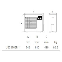 Canalizzato Mono Super DC R32 da 10.5 KW con predisposizione WiFi e unità esterna