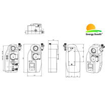 Gruppo di pompaggio solare monovia, filetto 3/4"M, centralina STDC, circolatore Grundfos