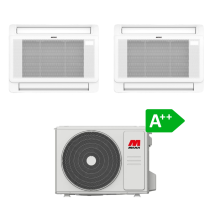 Console dual split Super DC R32 da 3,52 KW con predisposizione WiFi 12000 + 12000