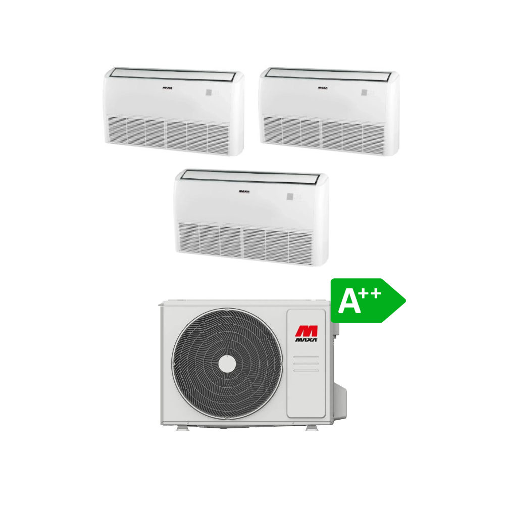 Climatizzatore soffitto pavimento trial split DC Inverter R32 da 12,30 KW con predisposizione WiFi 18000 + 18000 + 18000