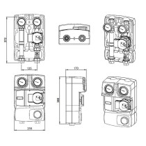 Modulo idraulico a due vie diretto con attacco da 1" F, pompa UPM3 Hybrid 25/70