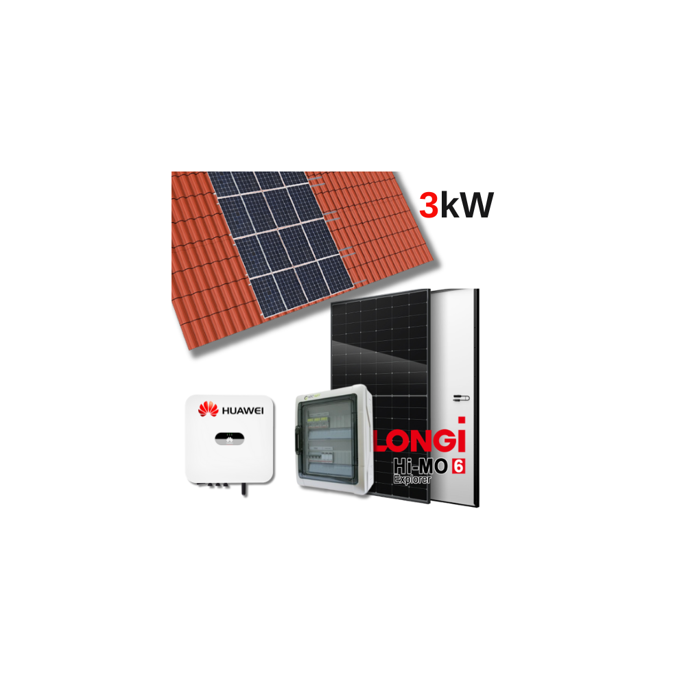 Kit impianto fotovoltaico 3kW