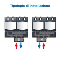 Separatore idraulico da 1,5 m3/h 17 kw in acciaio per collettori di distribuzione completo di coibentazione