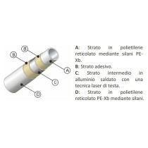 Tubazione multistrato filmato MULTYLAYER pexb/al/pexb 16x2 - bobina da 100 mt