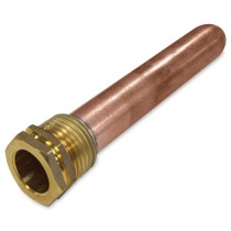 Pozzetto guaina da 1/2" per più sonde di temperatura - Lunghezza 100 mm, diametro 15 mm