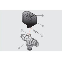 Valvola deviatrice motorizzata a sfera a 3 vie 1", 230 Vac, 5 fili