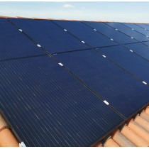 Struttura di montaggio soprategola con staffa regolabile per 2 pannelli fotovoltaici orizzontali