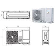 Unità esterna monoventola pompa di calore Hi-Therma Monoblocco 11 kWt