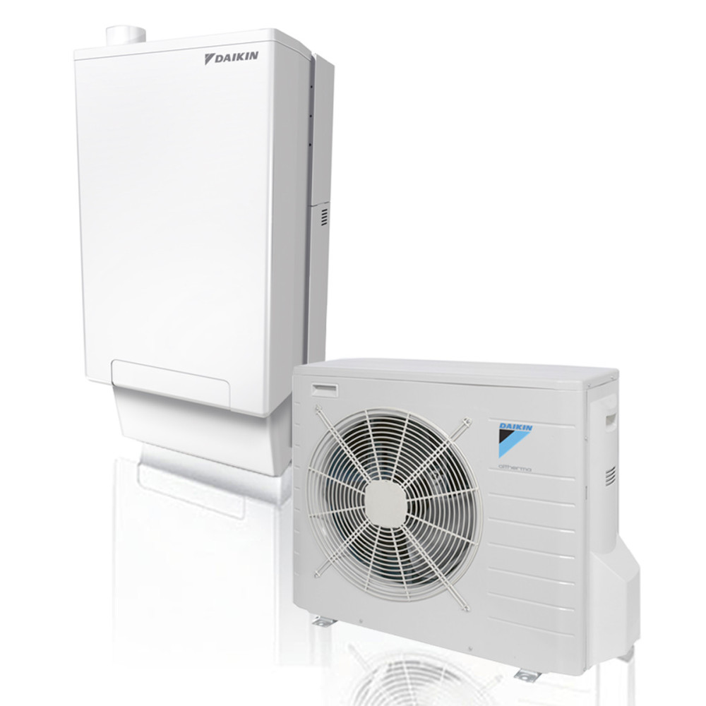 Sistema ibrido Daikin HPU Hybrid in pompa di calore e caldaia a condensazione per riscaldamento, raffrescamento e acqua sanitari