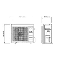 Sistema Bivalente Daikin Compact R32 8 kW in pompa di calore aria-acqua per riscaldamento, raffrescamento, acqua sanitaria e col