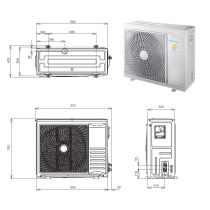 Pompa di calore aria/acqua Split Hi-Therma 8,9 kWt con modulo idronico separato