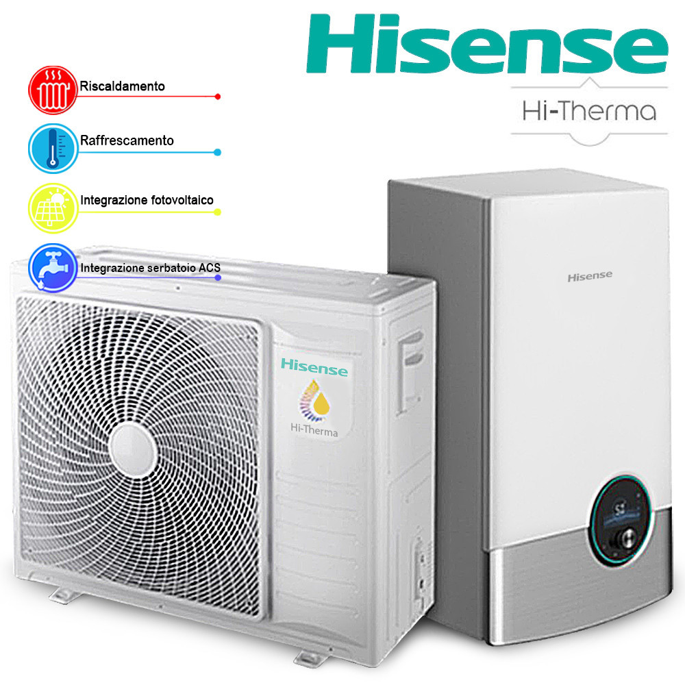 Pompa di calore aria/acqua Split Hi-Therma 8,9 kWt con modulo idronico separato