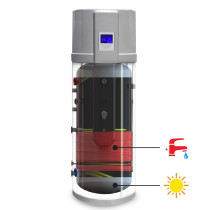 Scaldacqua in pompa di calore CALIDO-S ad alta efficienza energetica con serpentino solare da 300 litri