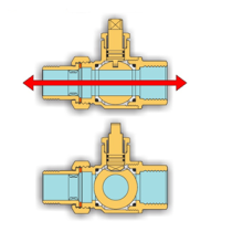 Valvola deviatrice motorizzata di zona a 2 vie 1"1/4 M/F, 230 Vac, 5 fili