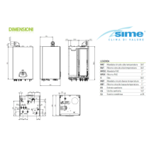 Edea Hybrid ECO V 25/55-8 Sistema ibrido Sime a pompa di calore da 8 kW per riscaldamento, raffrescamento e ACS