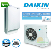 Sistema ibrido Daikin HPU Hybrid in pompa di calore e caldaia a condensazione per riscaldamento, raffrescamento e acqua sanitari