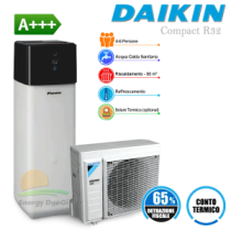 Sistema Daikin Compact R32 H/C 8 kW, 500 litri, R3 in pompa di calore aria-acqua per riscaldamento, raffrescamento, acqua sanita