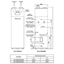 Scaldacqua in pompa di calore Hisense da 200 litri ad alta efficienza energetica, gamma Hi-Water