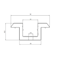 Morsetto intermedio universale in alluminio per fissaggio di moduli fotovoltaici anodizzato nero