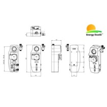 Modulo solare monovia da 3/4" M, flussometro 2-12 l/min e pompa Wilo Para ST 25/6.0