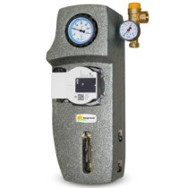 Gruppo di pompaggio solare monovia da 1" M, flussometro 8-28 l/min, circolatore alta efficienza