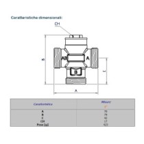 Valvola anticondensa termostatica da 1" M  taratura 60°C- fino a 32 kW