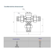 Valvola anticondensa termostatica da 1" x 3/4" M taratura 60°C - fino a 32 kW