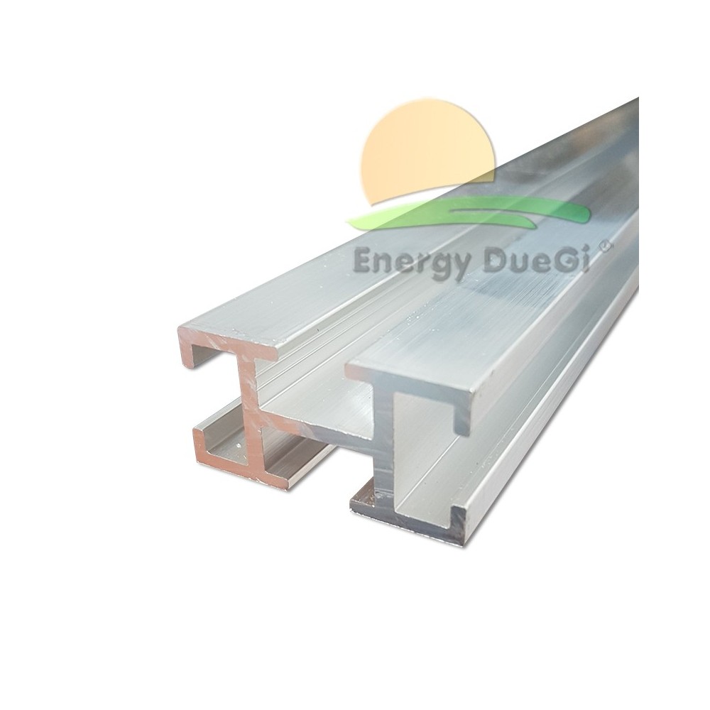 Profilo di montaggio rapido a 4 cave in lega di alluminio per solare termico - prezzo al metro