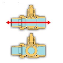 Valvola deviatrice motorizzata di zona a 2 vie 3/4" M/F, 230 Vac, 5 fili