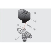 Valvola deviatrice motorizzata a sfera a 3 vie 3/4", 230 Vac, 5 fili