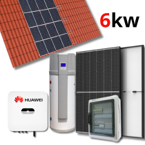 Kit impianto fotovoltaico completo da 6kW con Scaldacqua in pompa di calore CALIDO-1 di MAXA 300 litrii