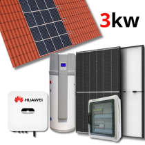 Kit impianto fotovoltaico completo da 3kW con Scaldacqua in pompa di calore CALIDO di MAXA da 200 litrii