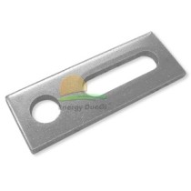 Piastra asolata in acciaio per viti doppio filetto M10 82 x 30 x 5 mm Foro 11 mm