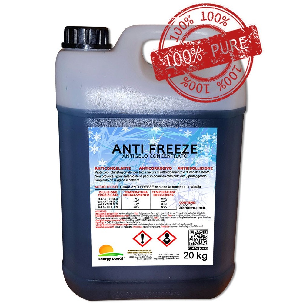 Antigelo concentrato per impianti di riscaldamento - prodotto da diluire (tanica da 20 litri)