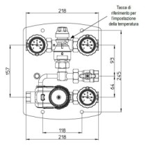 Kit di ricircolo ACS con circolatore ad alta prevalenza, completo di sonde e timer