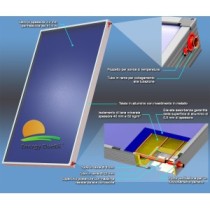 Pannello solare termico piano EFMAX certificato verticale superficie 1,50 mq