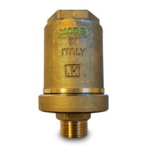 Ammortizzatore per colpo d'ariete in ottone da 1/2" M con sistema di assorbimento molla/aria