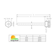 Pozzetto guaina da 1/2" per alloggiamento termometro 20 cm