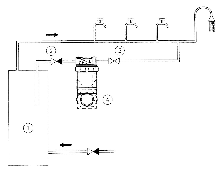 SET-ECOB15-3/65 - Circolatore Lowara ecocirc PRO per ricircolo acqua calda  sanitaria 15-3/65 - BRV