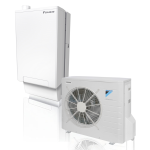 Sistema ibrido Daikin HPU Hybrid in pompa di calore e caldaia a condensazione per riscaldamento e acqua sanitaria