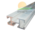 Profilo di montaggio rapido a 4 cave in lega di alluminio per solare termico - prezzo al metro